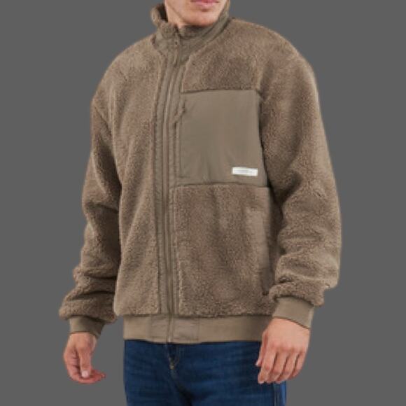 Element Oak Sherpa Sherpa Jacket for Men Size M NWT $120 MSRP ELYJK00224 - Picture 3 of 11